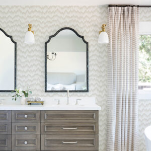 Holmby Bone Brushstroke Zigzag Wallpaper by Scott Living