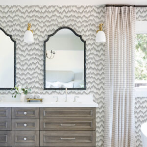 Holmby Grey Brushstroke Zigzag Wallpaper by Scott Living