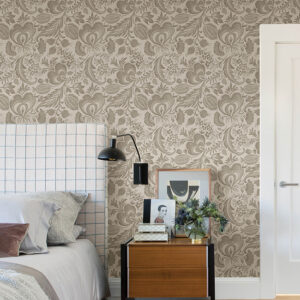 Culver Light Brown Jacobean Wallpaper by Scott Living