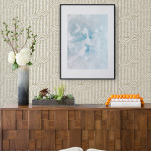 Trippet Light Brown Zen Waves Wallpaper by Scott Living
