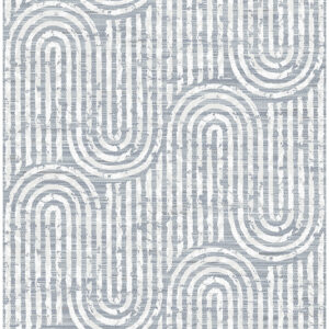 Trippet Blue Zen Waves Wallpaper by Scott Living