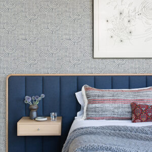 Trippet Blue Zen Waves Wallpaper by Scott Living