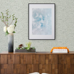 Trippet Sage Zen Waves Wallpaper by Scott Living