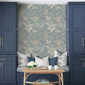 Crestwood Sky Blue Crowned Crane Wallpaper by Scott Living