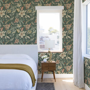 Crestwood Sea Green Crowned Crane Wallpaper by Scott Living