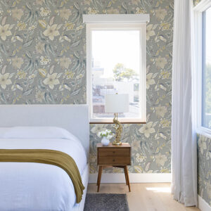 Crestwood Grey Crowned Crane Wallpaper by Scott Living