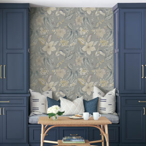 Crestwood Grey Crowned Crane Wallpaper by Scott Living