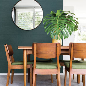 Colcord Teal Sisal Wallpaper by Scott Living