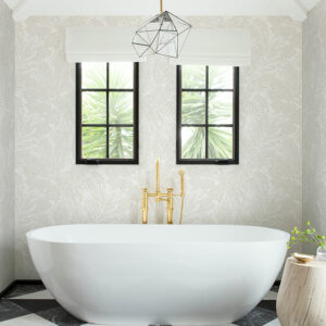 Brentwood Bone Palm Leaves Wallpaper by Scott Living