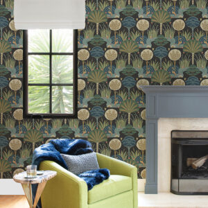 Mandeville Multicolor Tropical Paradise Wallpaper by Scott Living