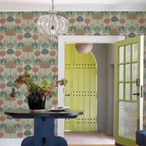 Mandeville Pastel Tropical Paradise Wallpaper by Scott Living