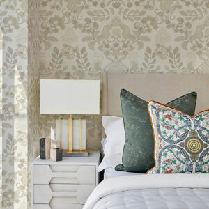 Getty Cream Jungle Damask Wallpaper by Scott Living