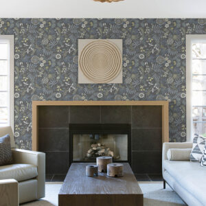 Marilyn Light Grey Floral Trail Wallpaper by Scott Living