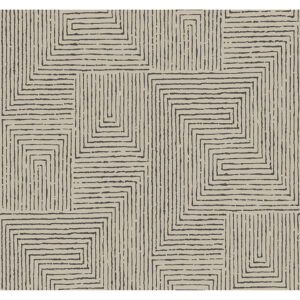 Mortenson Taupe Geometric Wallpaper by Scott Living