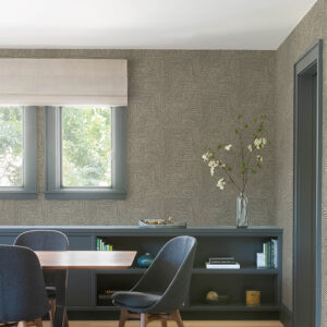 Mortenson Taupe Geometric Wallpaper by Scott Living