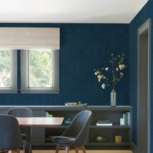 Mortenson Navy Geometric Wallpaper by Scott Living