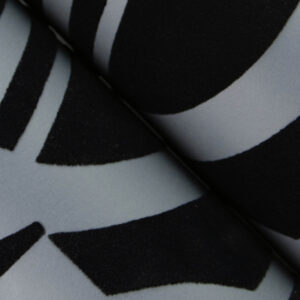 Carter Black Geometric Flock Wallpaper by Scott Living