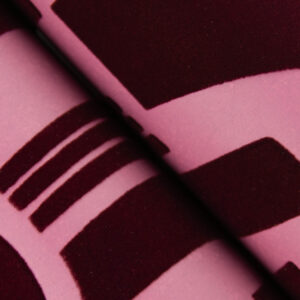 Carter Burgundy Geometric Flock Wallpaper by Scott Living