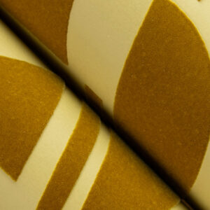 Carter Gold Geometric Flock Wallpaper by Scott Living