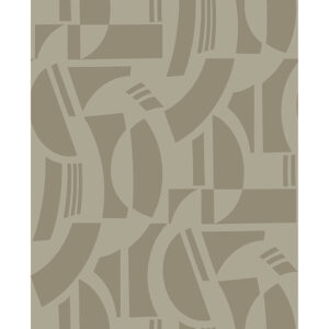 Carter Light Brown Geometric Flock Wallpaper by Scott Living