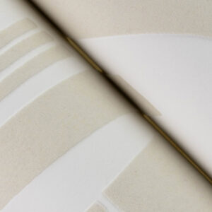 Carter Cream Geometric Flock Wallpaper by Scott Living