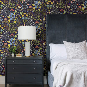 Groh Dark Blue Floral Wallpaper