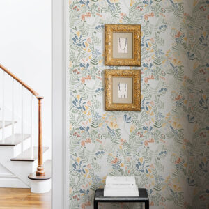 Brittsommar Seafoam Woodland Floral Wallpaper