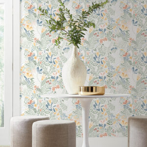 Brittsommar Seafoam Woodland Floral Wallpaper