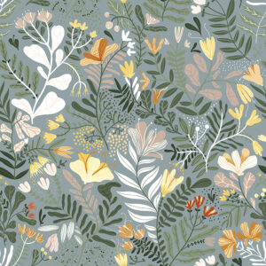 0089035 brittsommar slate woodland floral wallpaper