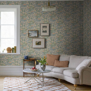 Hava Coral Meadow Flowers Wallpaper