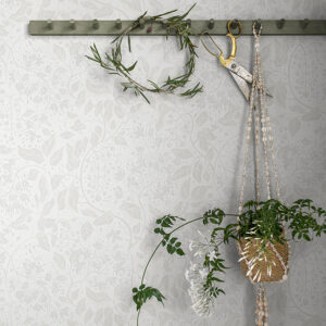 Turi Light Grey Twining Vines Wallpaper