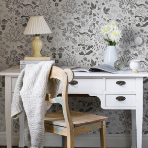 Groh Grey Floral Wallpaper