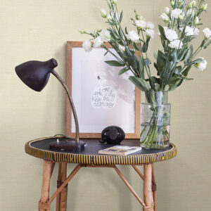 Agave Yellow Faux Grasscloth Wallpaper