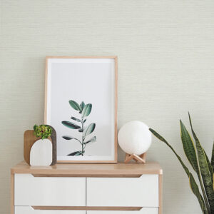 Agave Off-White Faux Grasscloth Wallpaper