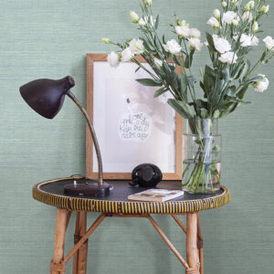 Agave Aqua Faux Grasscloth Wallpaper