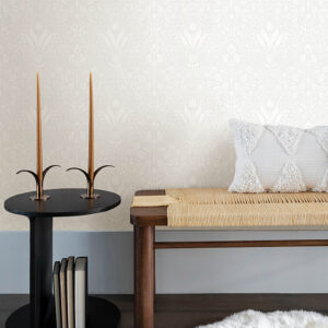 Mara Light Grey Tulip Ogee Wallpaper
