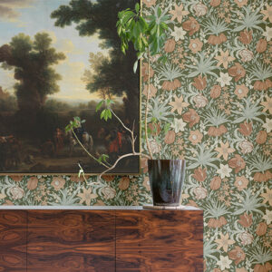 Cecilia Moss Tulip and Daffodil Wallpaper