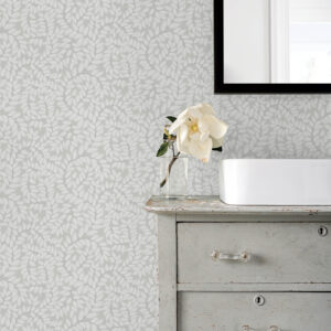 Lindl√∂v Grey Leafy Vines Wallpaper