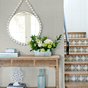 Glynn Silver Chevron Wallpaper