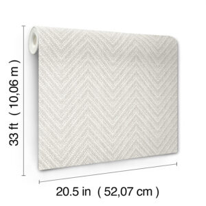 Glynn Light Grey Chevron Wallpaper