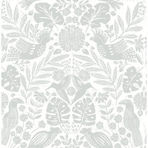 0089876 nestle light grey bird block print wallpaper