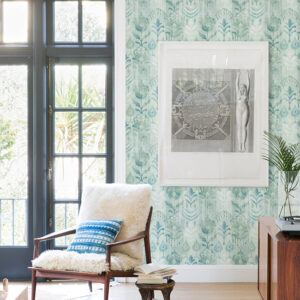 Pavord Green Floral Shibori Wallpaper
