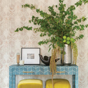 Pavord Pink Floral Shibori Wallpaper