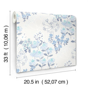 Cultivate Blue Springtime Blooms Wallpaper