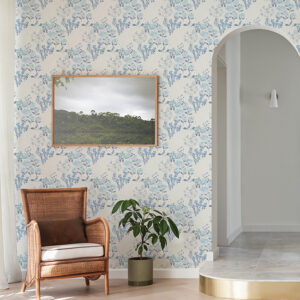 Cultivate Blue Springtime Blooms Wallpaper