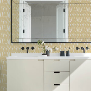 Bancroft Gold Artistic Stripe Wallpaper