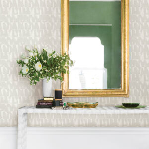 Bancroft Dove Artistic Stripe Wallpaper