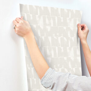 Bancroft Dove Artistic Stripe Wallpaper