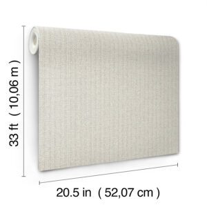 Lawndale Taupe Textured Pinstripe Wallpaper