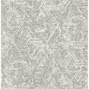 0090026 retreat charcoal quilted geometric wallpaper